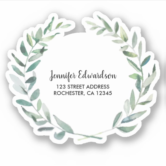 Adesivo A aquarela russa deixa endereço de retorno (Frente)