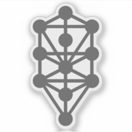 Adesivo A Árvore Qabalística Da Vida (cinzas)