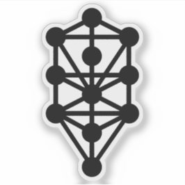 Adesivo A Árvore Qabalística da Vida (preto)