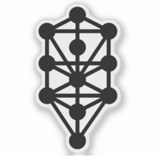 Adesivo A Árvore Qabalística da Vida (preto)