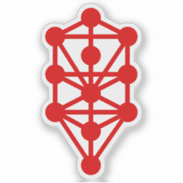 Adesivo A Árvore Qabalística da Vida (vermelha)