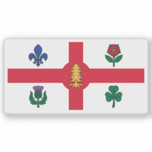 Adesivo A bandeira da cidade de Montreal, Quebec, Canadá