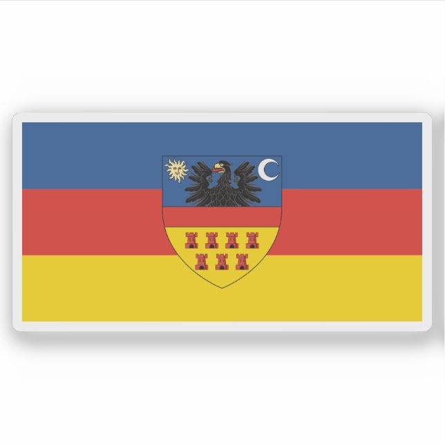 Adesivo A bandeira da Transilvânia (Frente)