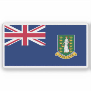 Adesivo A bandeira das Ilhas Virgens Britânicas,Território