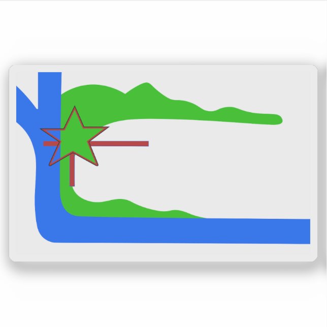 Adesivo A bandeira de Cumanayagua, Cuba (Frente)