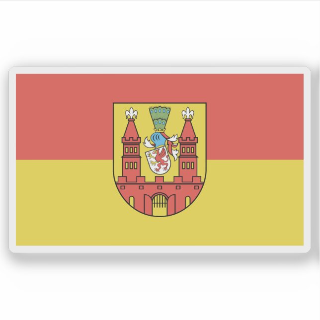 Adesivo A bandeira de Demmin (Frente)