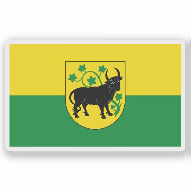 Adesivo A bandeira de Güstrow (Frente)