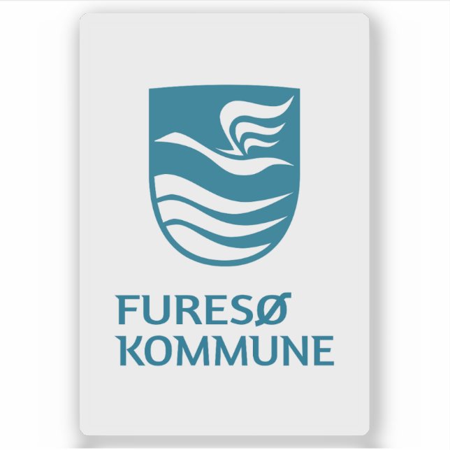 Adesivo A bandeira do município de Furesø (Frente)