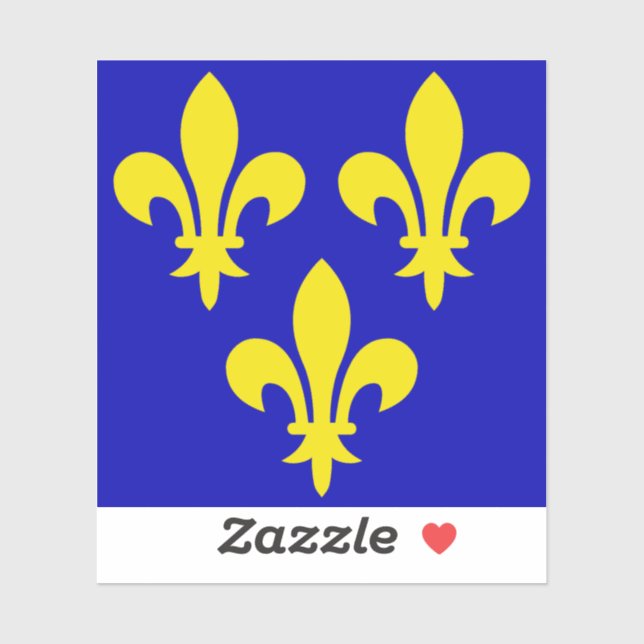 Adesivo A Bandeira Medieval da França (Folha)