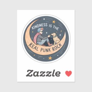 Adesivo A bondade é o Real Punk Rock Sticker — Herói e Faz