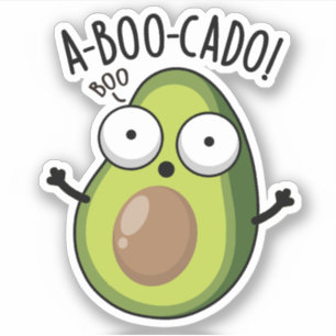 Adesivo A-boo-cado Piadas Assustadoras de Abacate Engraçad