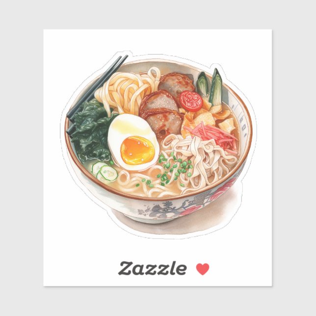 Adesivo A Bowl de Yummy Ramen (Folha)