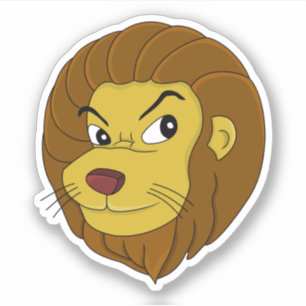 Adesivo A cabeça do leão dos desenhos animados - etiquet