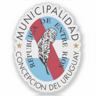Adesivo A casaco de armas Concepción del Uruguai, Argentin