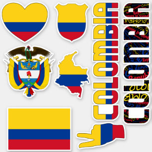 Adesivo A Colômbia Incrível Forma Símbolos Nacionais
