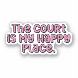 Adesivo A Corte é o meu lugar feliz, Pickleball rosa