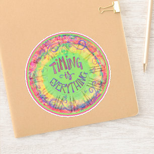 Adesivo A cronometragem é tudo inspirividade do relógio en