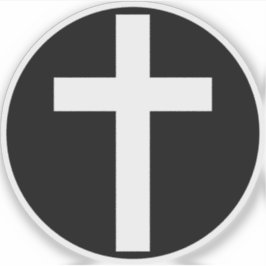 Adesivo A Cruz Cristã (branco a preto)