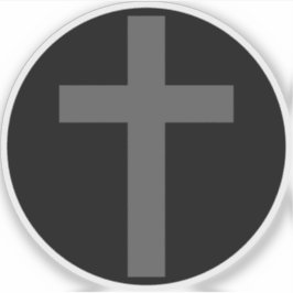 Adesivo A Cruz Cristã (cinza a preto)
