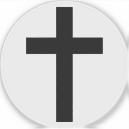 Adesivo A Cruz Cristã (preto a branco)