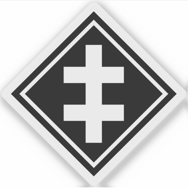 Adesivo A Cruz de Lorena - v2 (branco) (Frente)