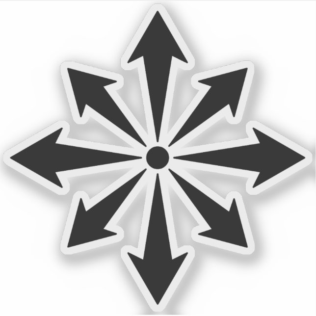 Adesivo A Estrela do Caos (preto) (Frente)