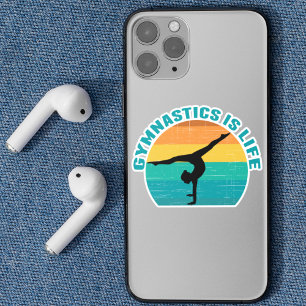 Adesivo A ginástica é o ginasta do Sunset Legal da Vida