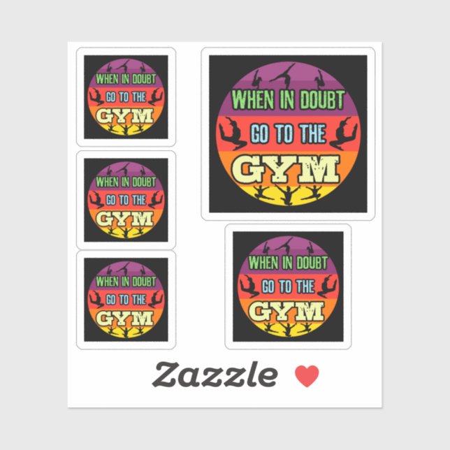 Adesivo A ginástica feminina em dúvida vai à academia (Folha)