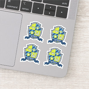 Adesivo A letra inicial Wyatt W nome personalizado urso cr