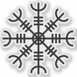 Adesivo A Mão de Awe - Aegishjalmur (preto)