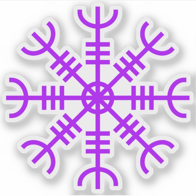 Adesivo A Mão de Awe - Aegishjalmur (roxo) (Frente)