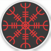 A Mão de Awe - Aegishjalmur (vermelha a preto)