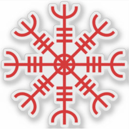Adesivo A Mão de Awe - Aegishjalmur (vermelho)