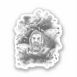 Adesivo A mão dos lobos de Odin