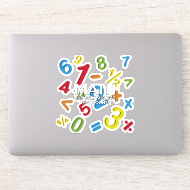 ADESIVO A MATEMÁTICA É O ÚNICO ASSUNTO QUE IMPORTA (Computador)