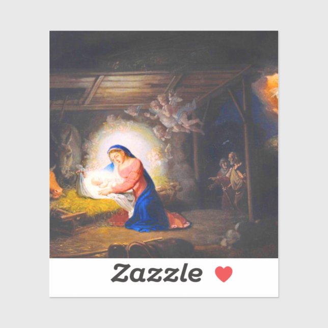 Adesivo A Natividade do Cristo (Folha)