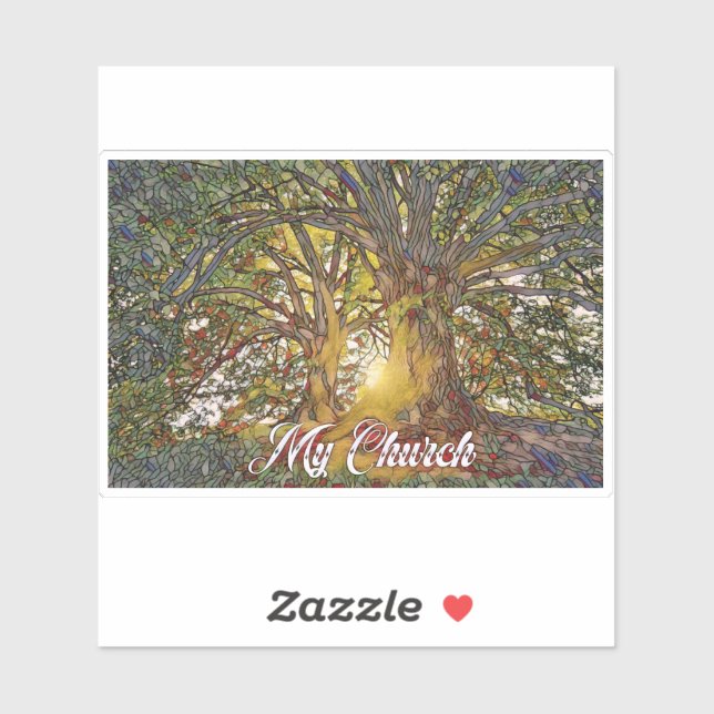 Adesivo A Natureza É Minha Igreja (Folha)