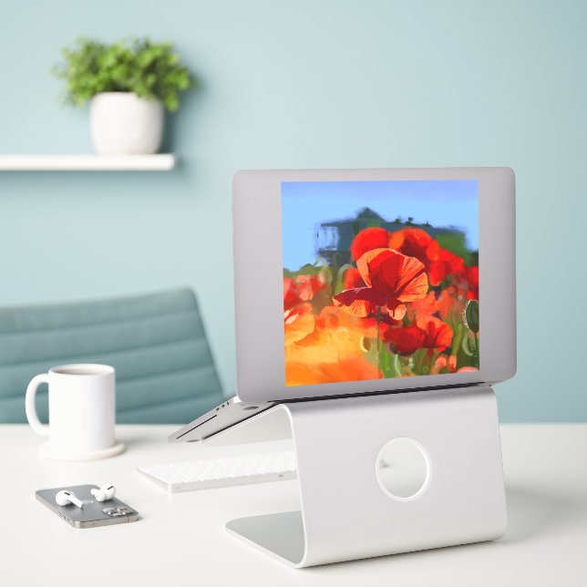 Adesivo A papoila - pintura a óleo