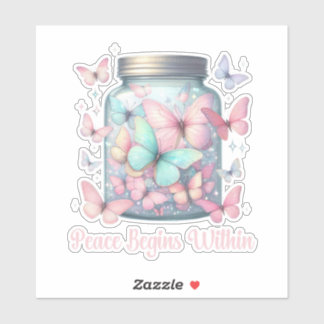 ADESIVO A PAZ COMEÇA DENTRO DE UMA AFIRMAÇÃO DIÁRIA POSITI