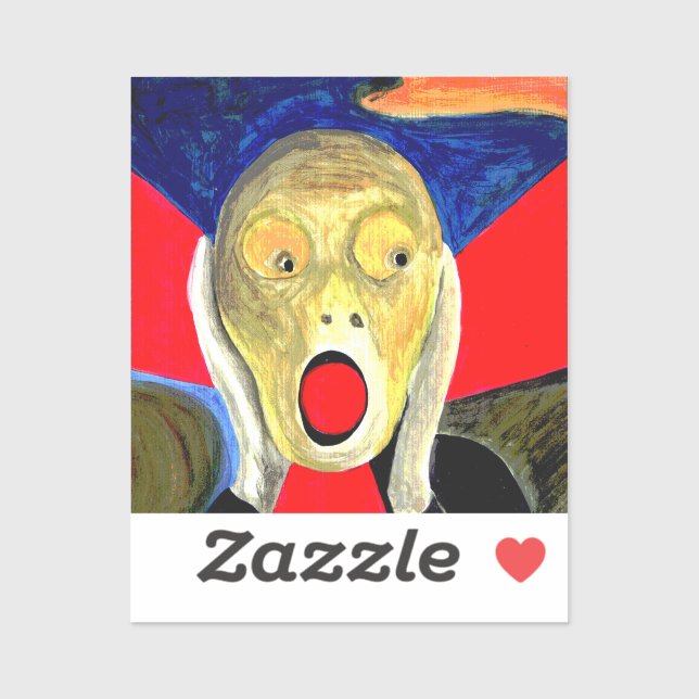 Adesivo A pintura inspirada no Gritar (Folha)