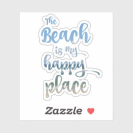 Adesivo A praia é o meu lugar feliz