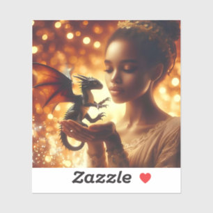 Adesivo  a princess and her baby dragon