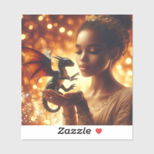 Adesivo a princess and her baby dragon