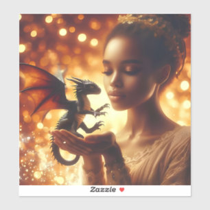 Adesivo a princess and her baby dragon