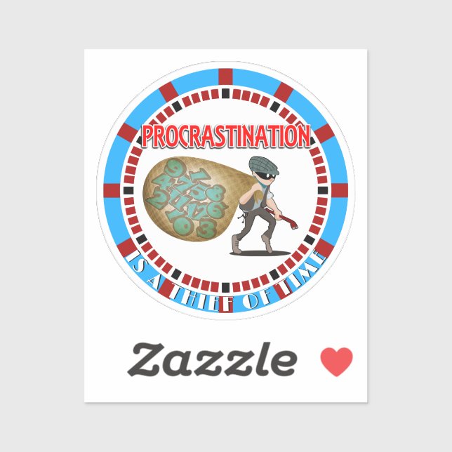Adesivo A procrastinação é uma Lição do Tempo (Folha)