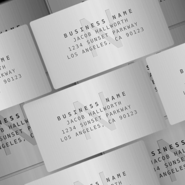 Adesivo à prova d'água, monograma, de metal falso (Criador carregado)