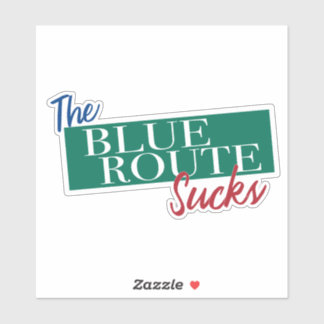 Adesivo A Rota Azul é uma droga design engraçado de motori