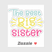 A rotulação colorida da melhor irmã mais velha