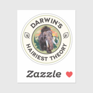 Adesivo A Teoria mais Hairiest de Darwin Wooly Mammoth