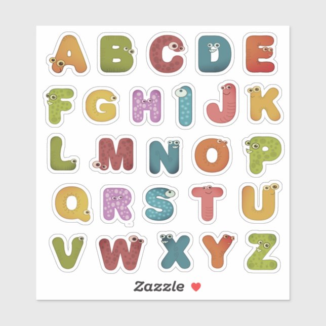Adesivo A to Z Alphabet Stick On Letters (Folha)